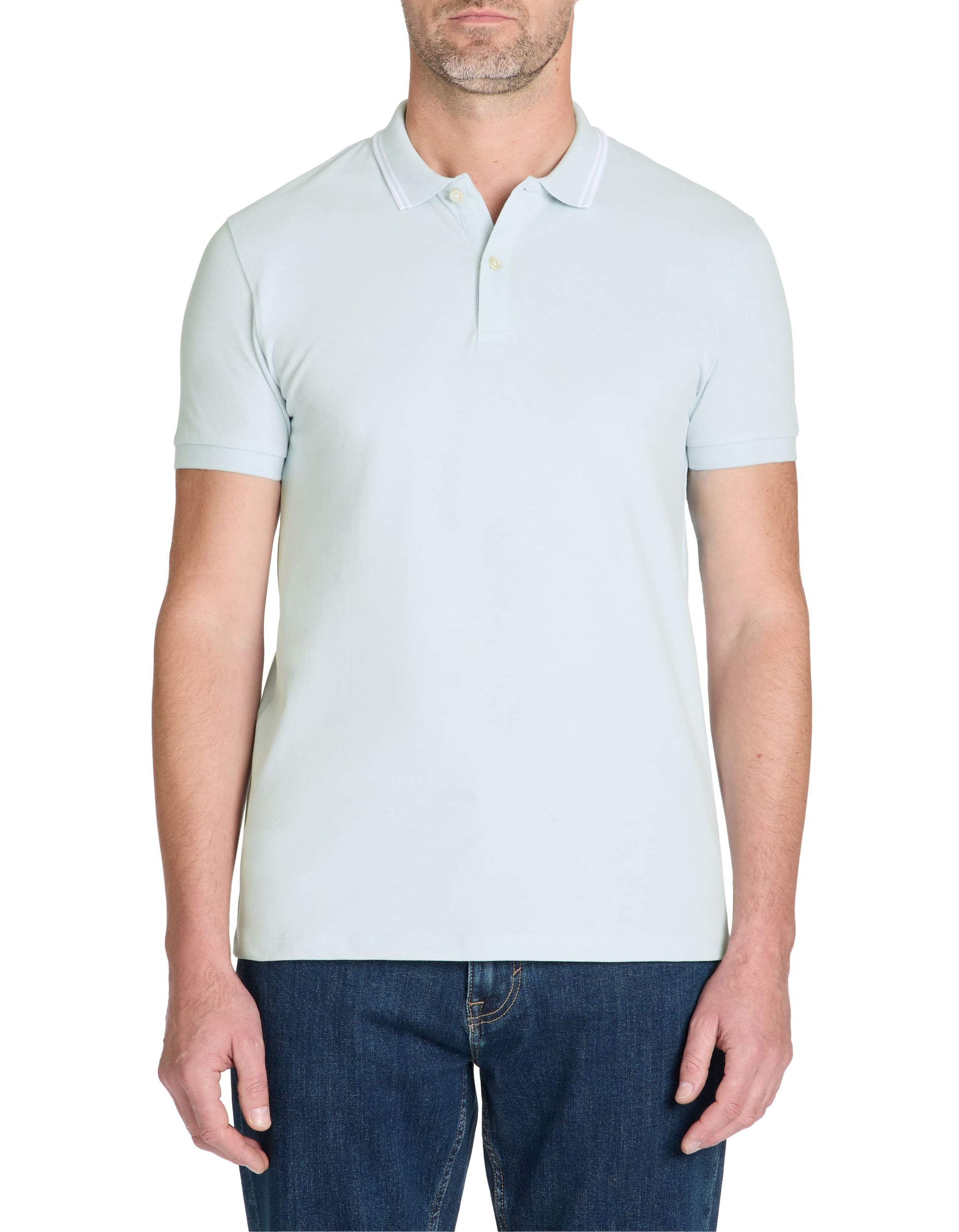 Leprime Baby Blue Short Sleeves Polo Celio