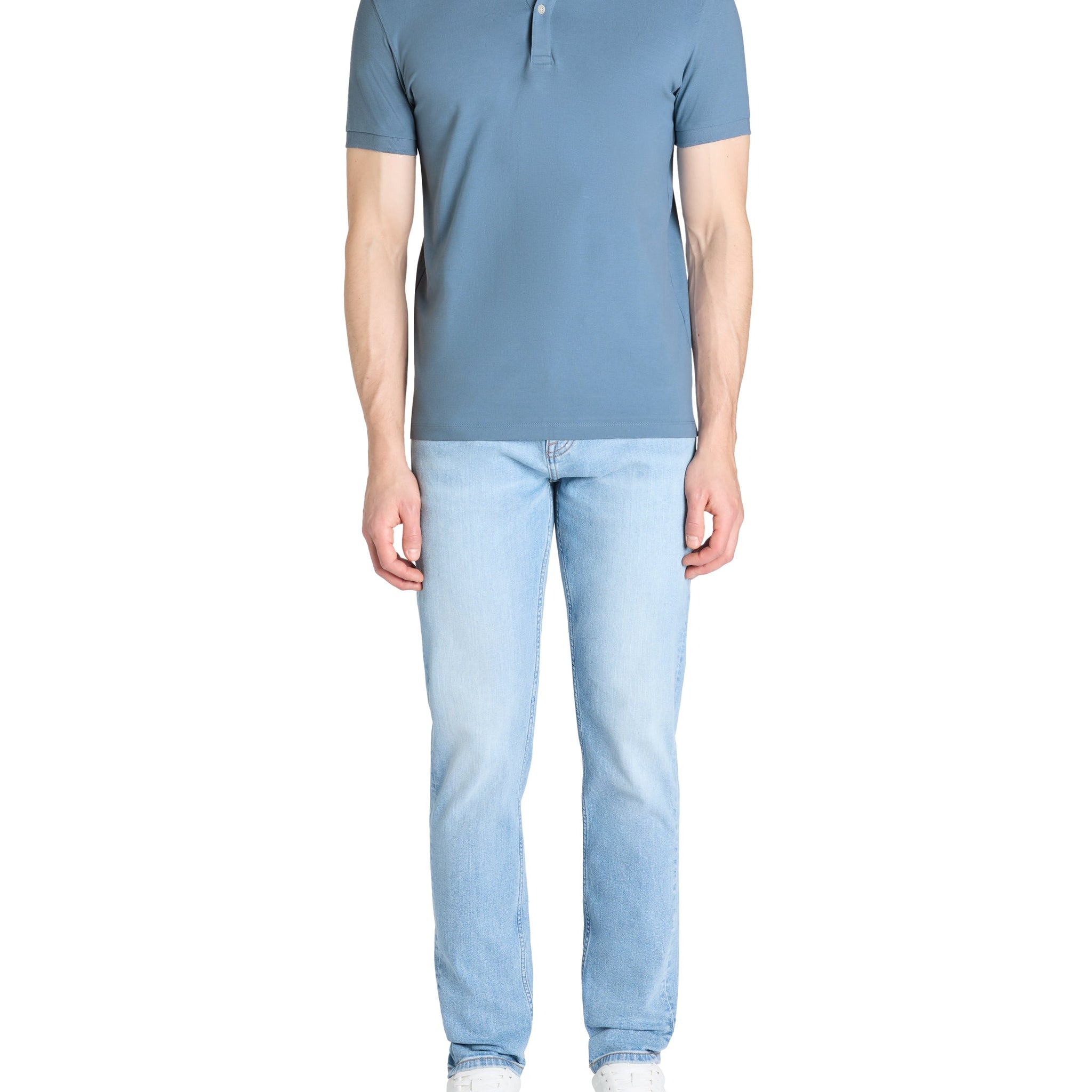 Leprime Blue Stone Short Sleeves Polo Celio