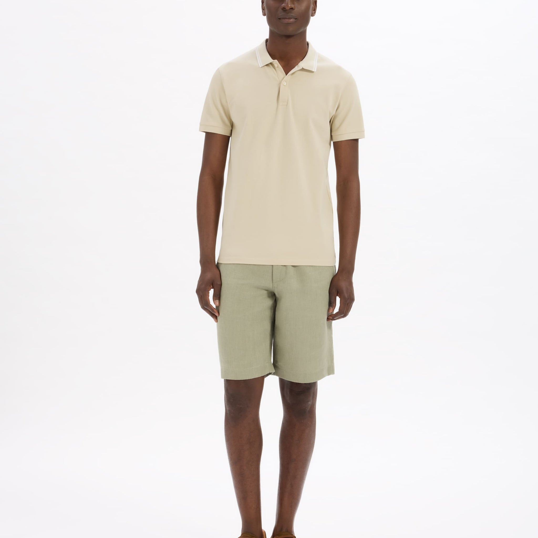 Leprime Sand Short Sleeves Polo Celio