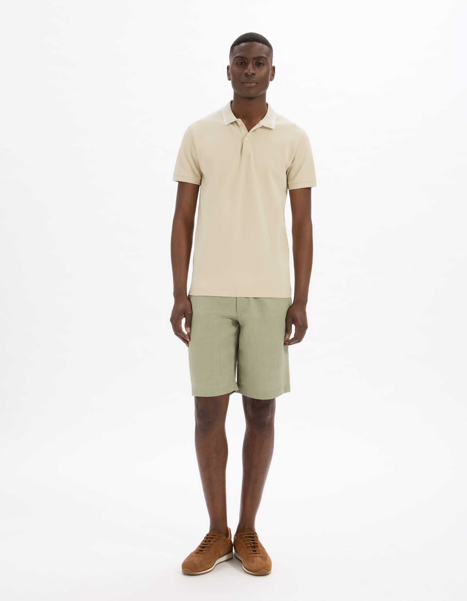 Leprime Sand Short Sleeves Polo Celio