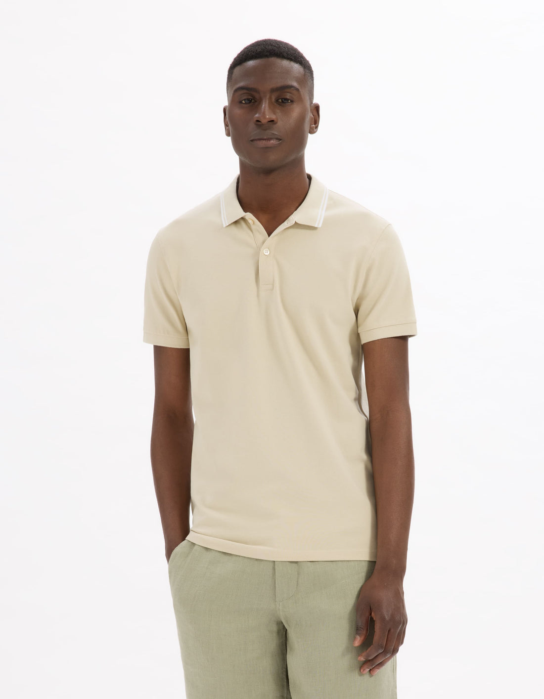 Leprime Sand Short Sleeves Polo Celio