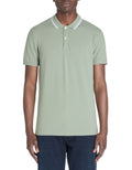 Leprime Greenish Grey Short Sleeves Polo Celio
