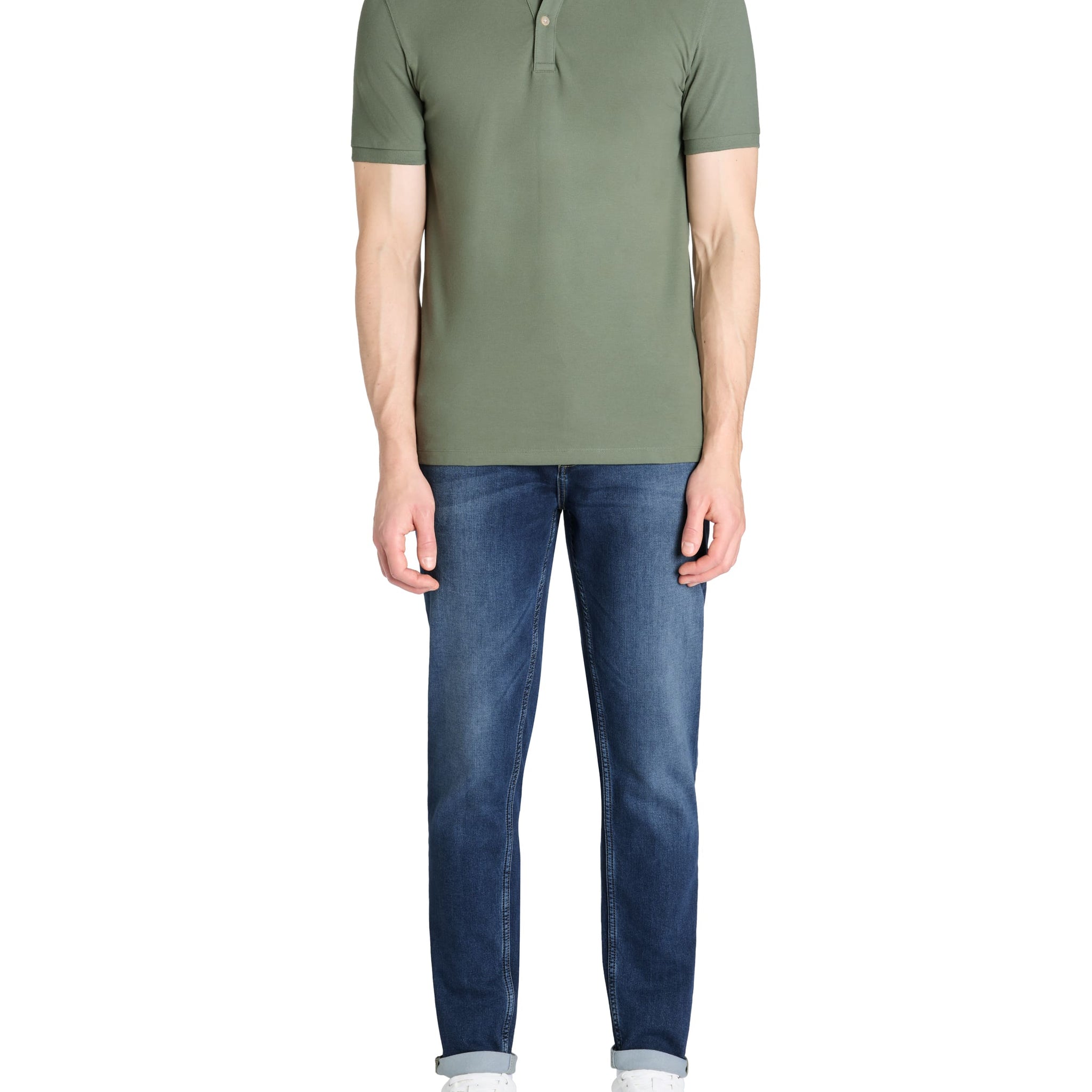 Leprime Light Sea Green Short Sleeves Polo Celio
