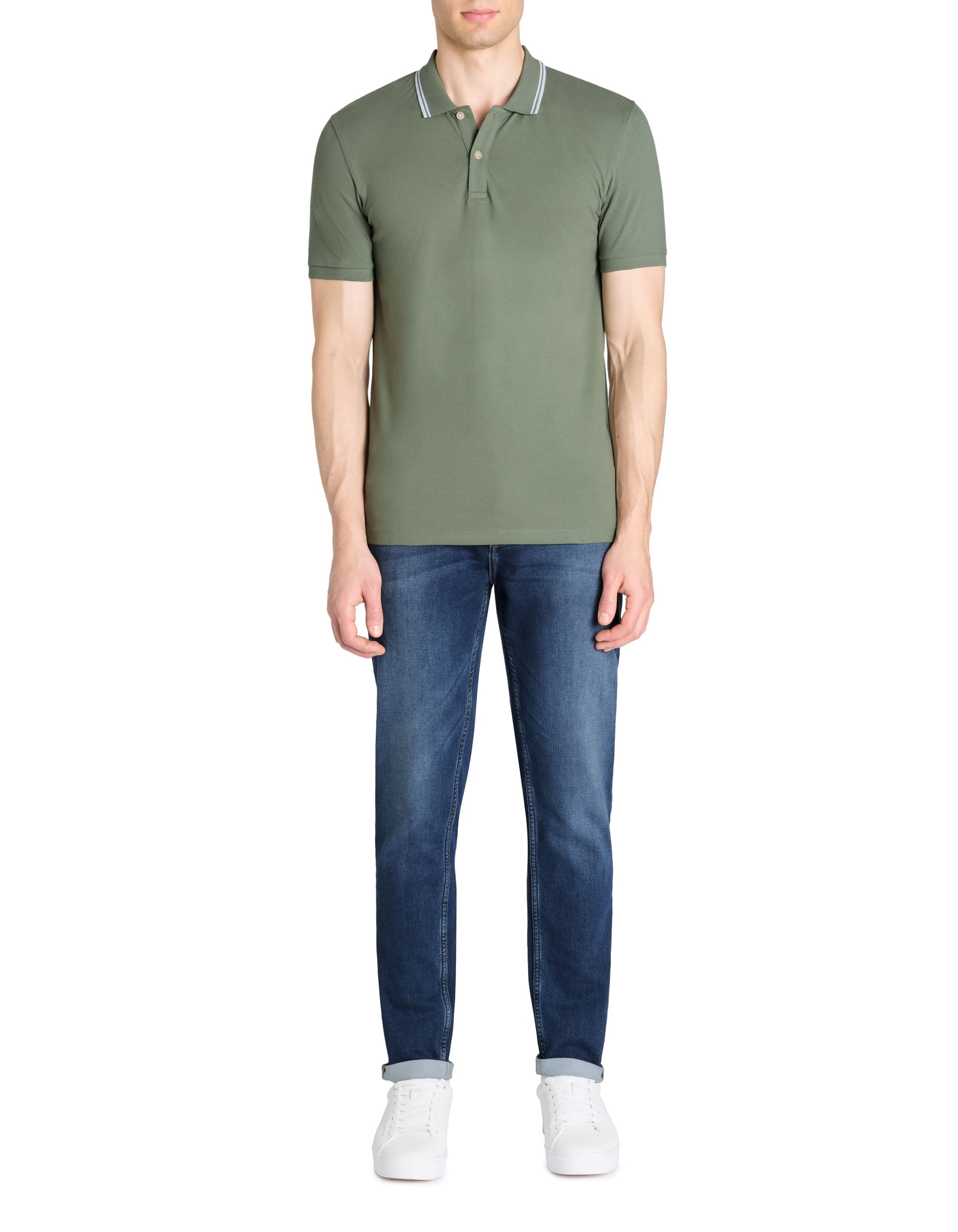Leprime Light Sea Green Short Sleeves Polo Celio