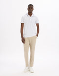 Leprime Optical White Short Sleeves Polo Celio