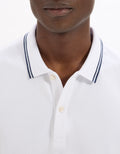 Leprime Optical White Short Sleeves Polo Celio