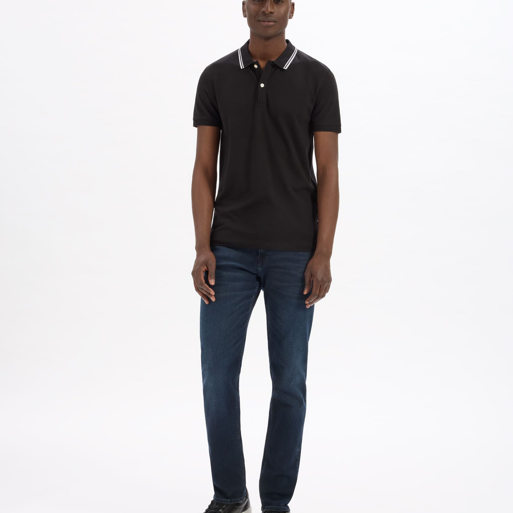 Leprime Black Short Sleeves Polo Celio