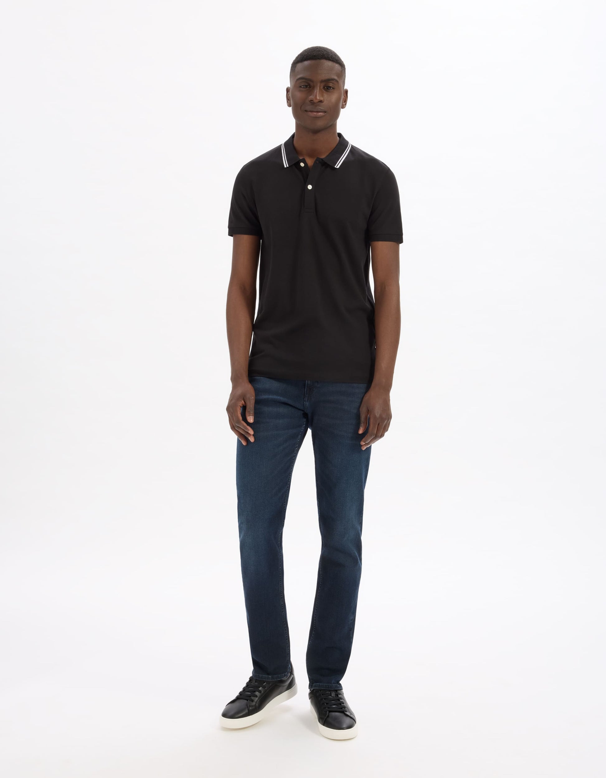 Leprime Black Short Sleeves Polo Celio