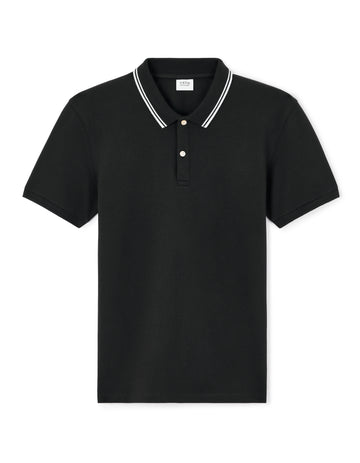 Leprime Black Short Sleeves Polo