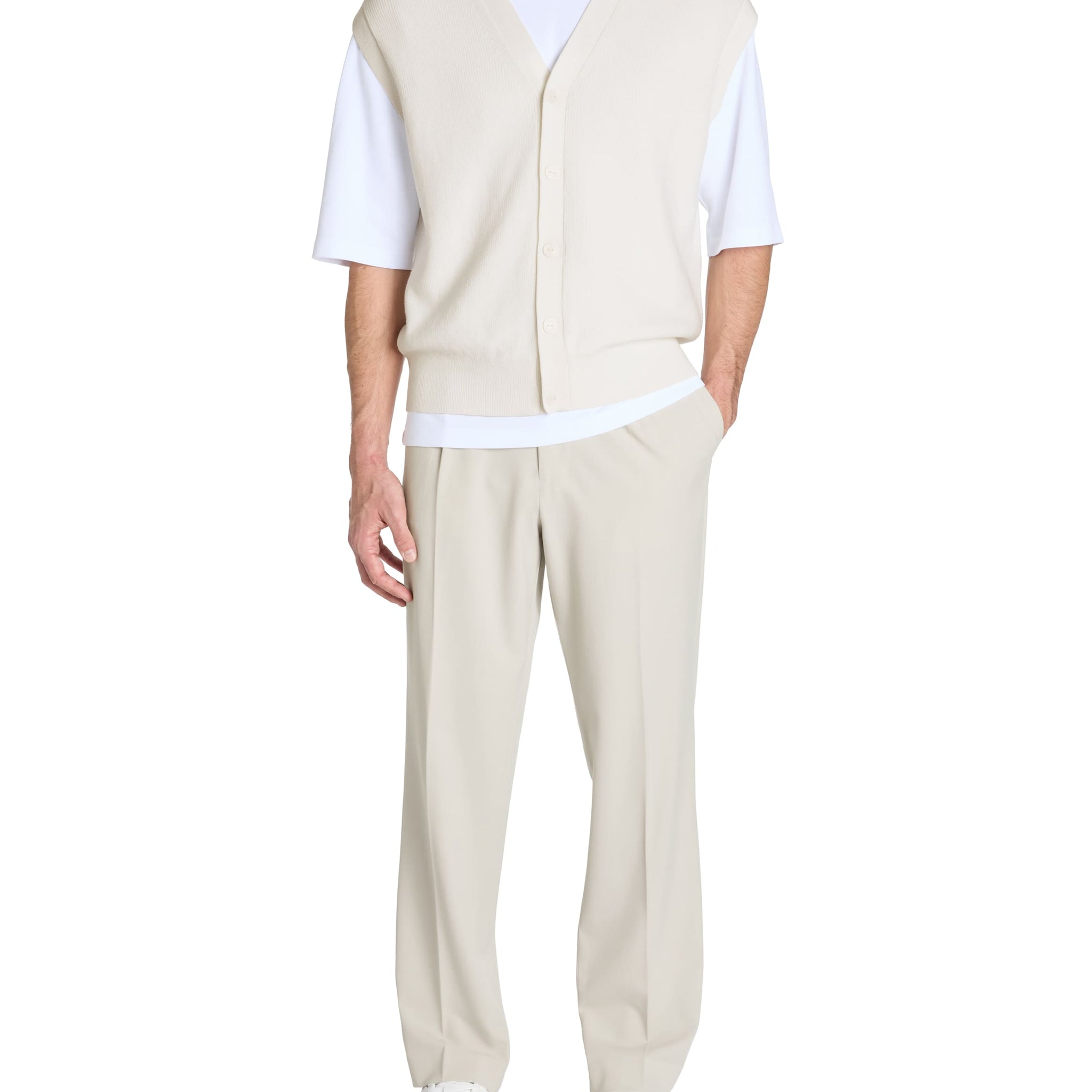 Leaustin Ecru Cardigan Celio