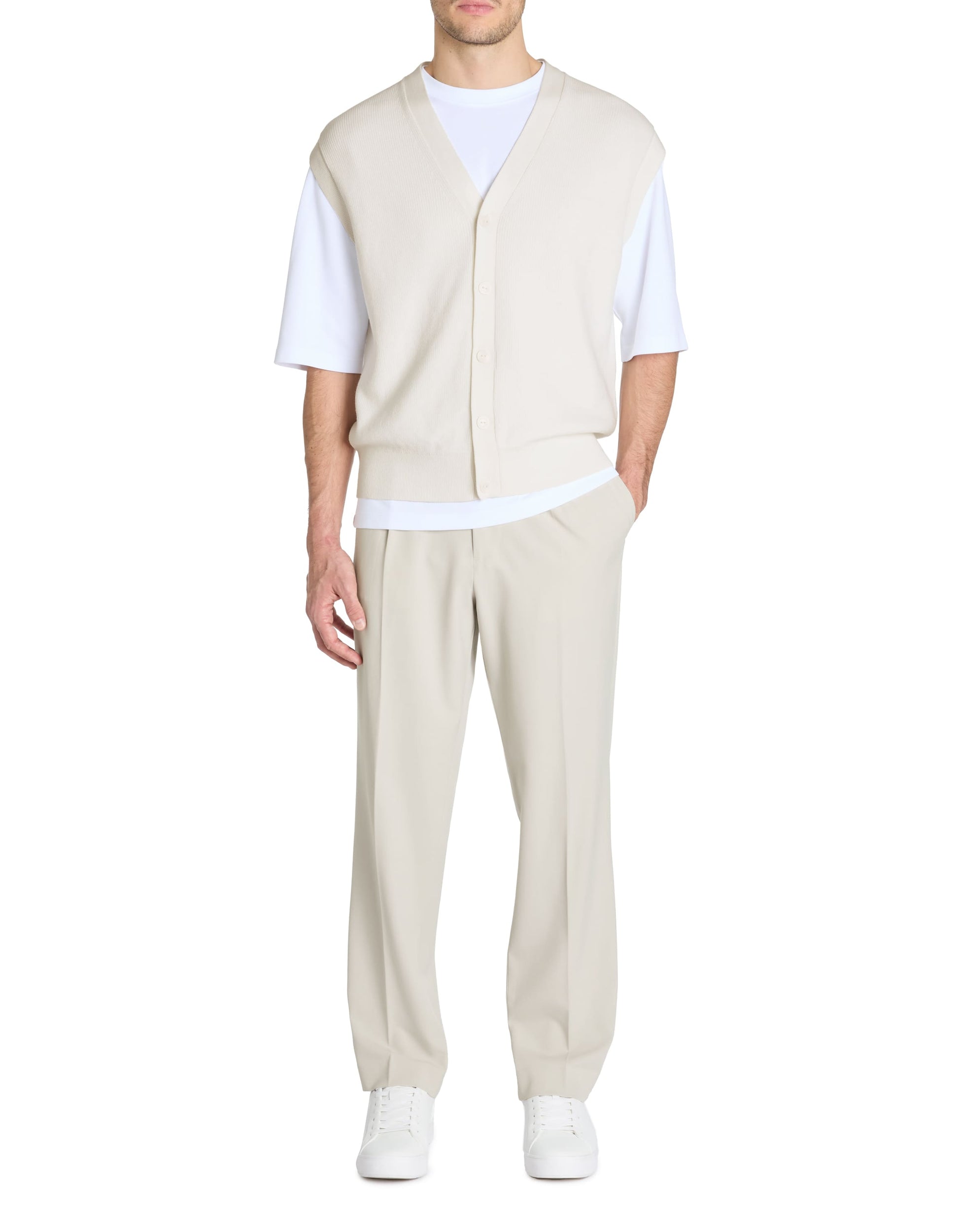 Leaustin Ecru Cardigan Celio