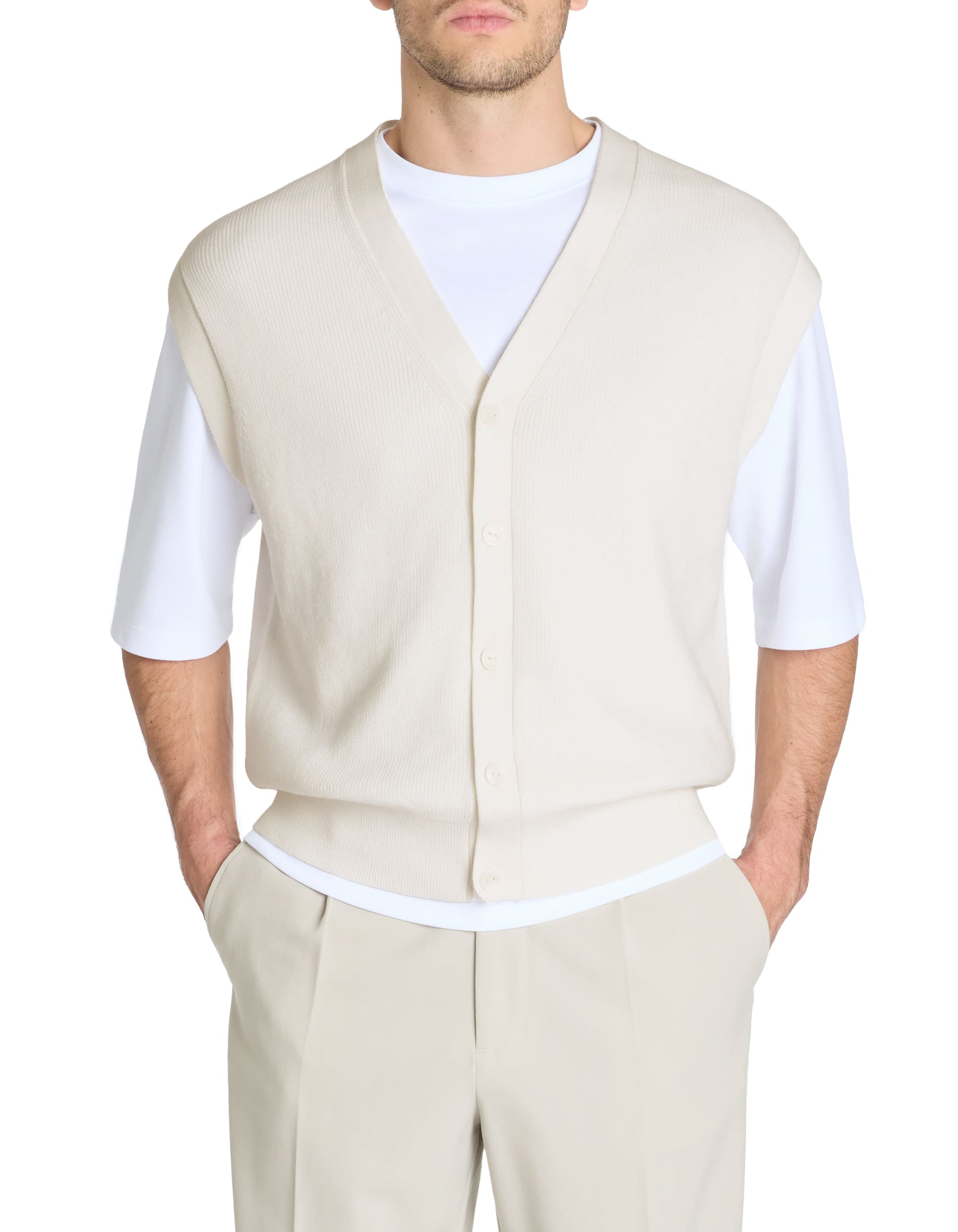 Leaustin Ecru Cardigan Celio