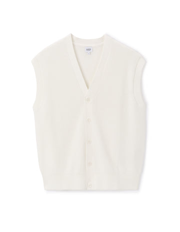 Sleeveless Button-Down Cardigan
