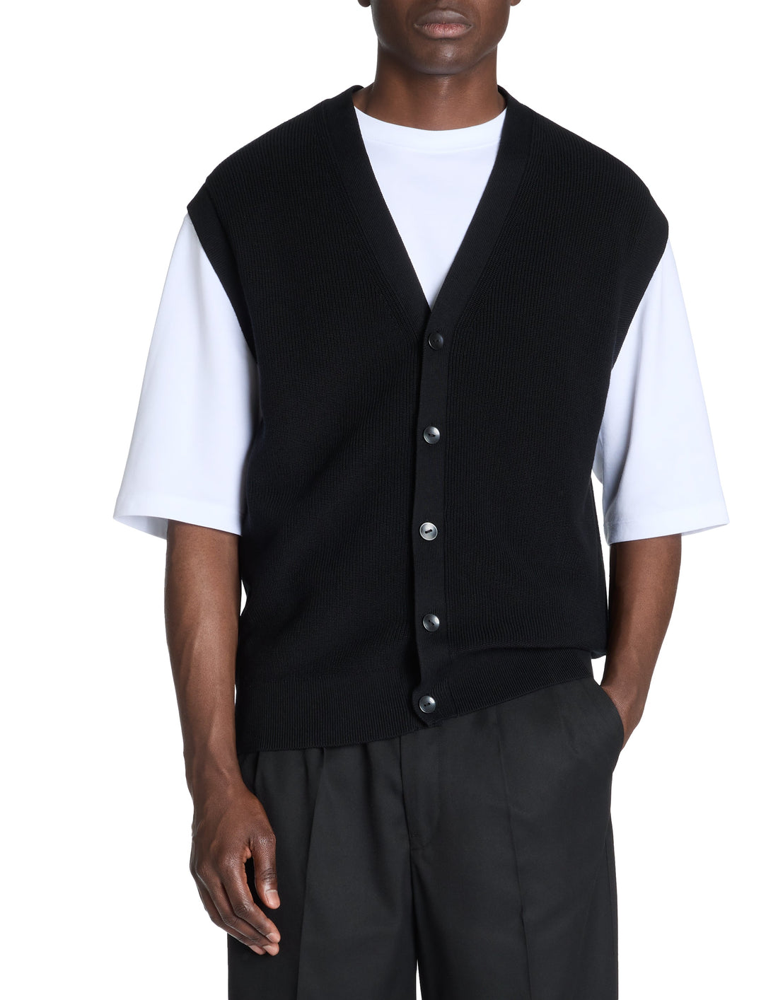 Cardigan boutonnÃƒÂ© sans manches