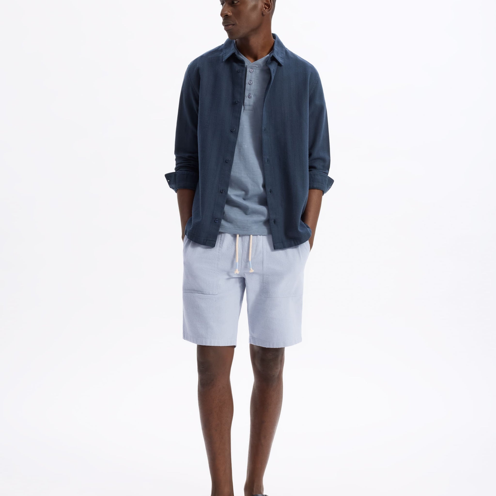 Lajac Navy Long Sleeves Shirt Celio