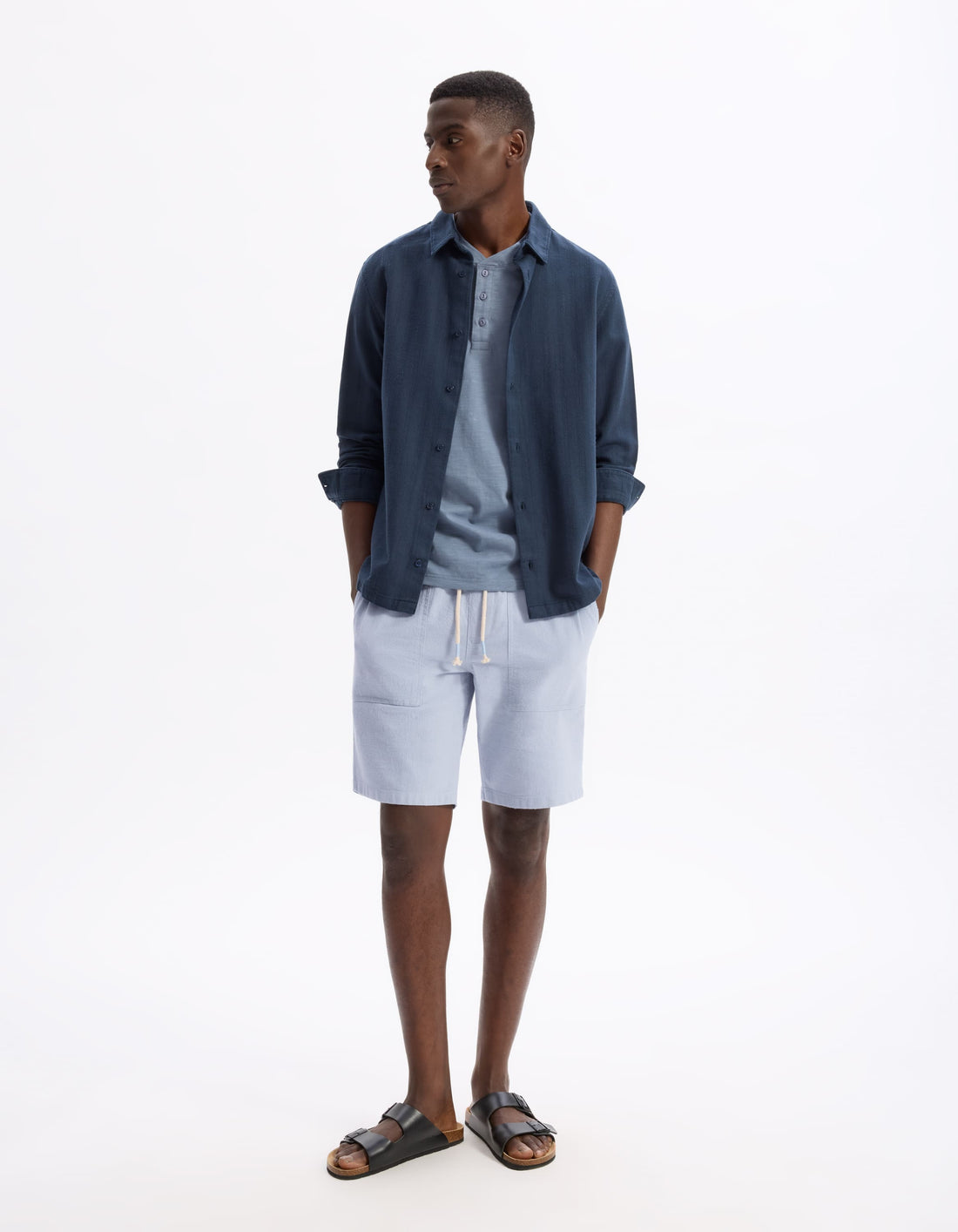 Lajac Navy Long Sleeves Shirt Celio