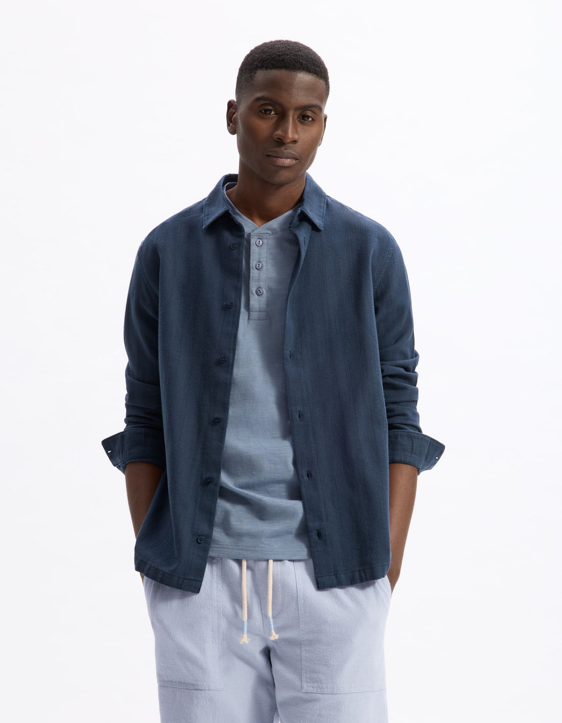 Lajac Navy Long Sleeves Shirt Celio