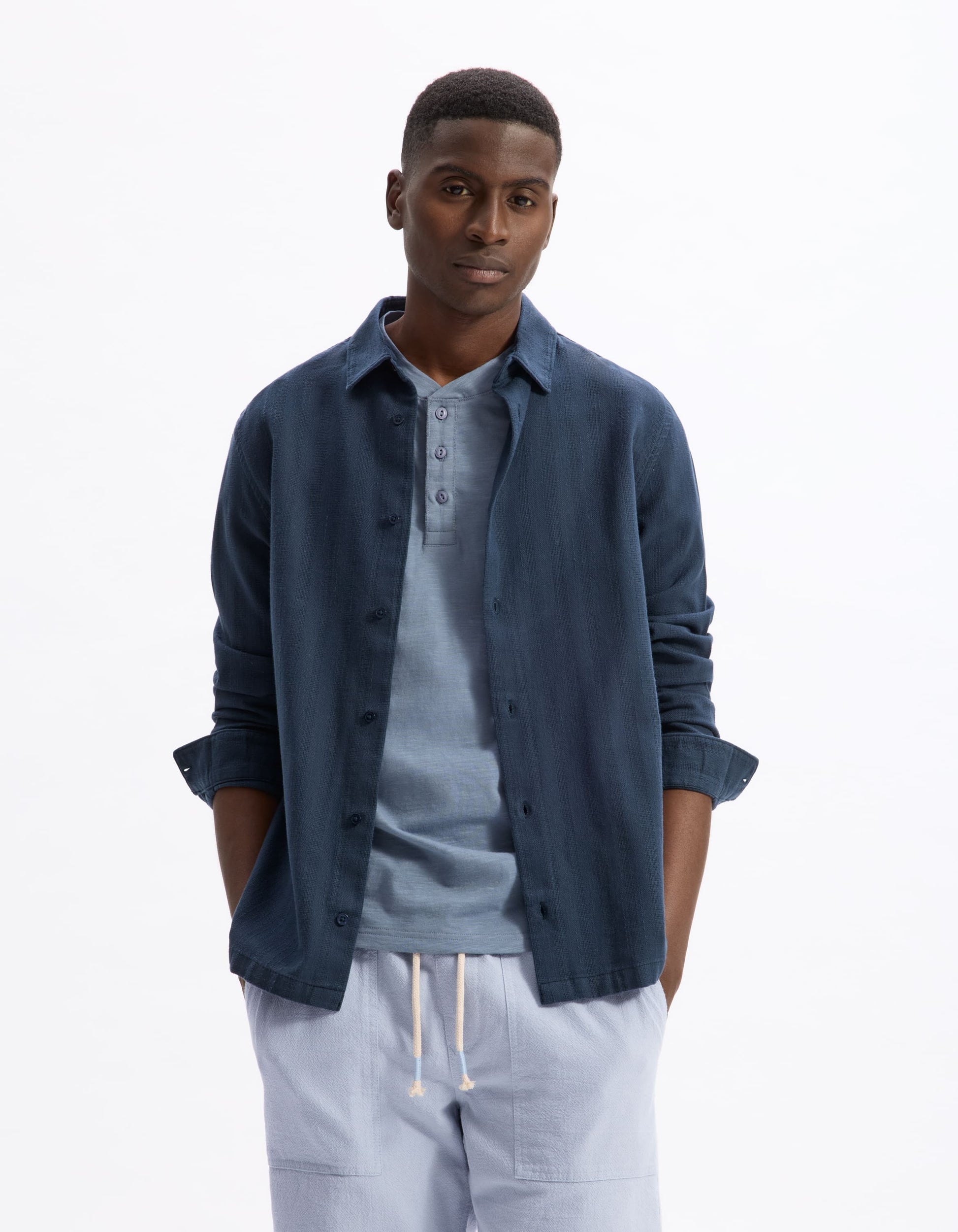Lajac Navy Long Sleeves Shirt Celio