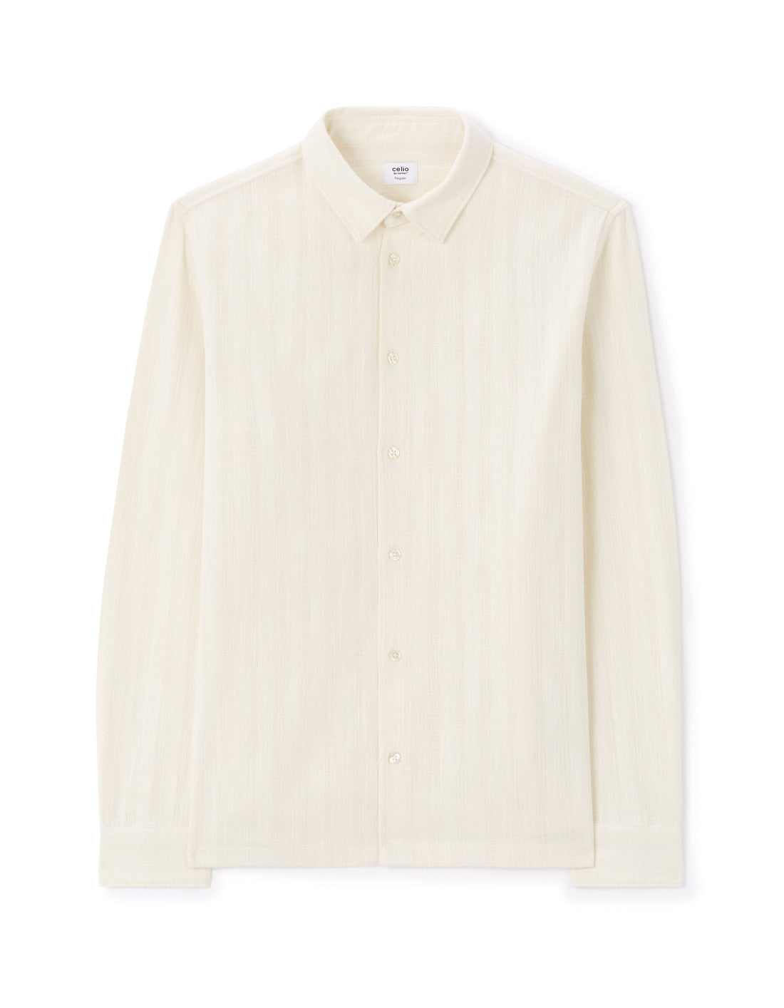 Lajac Off White Long Sleeves Shirt Celio