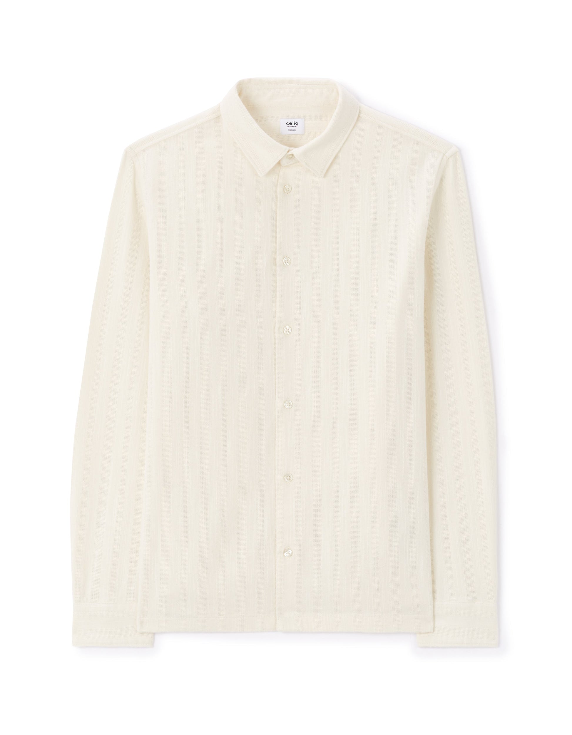 Lajac Off White Long Sleeves Shirt Celio