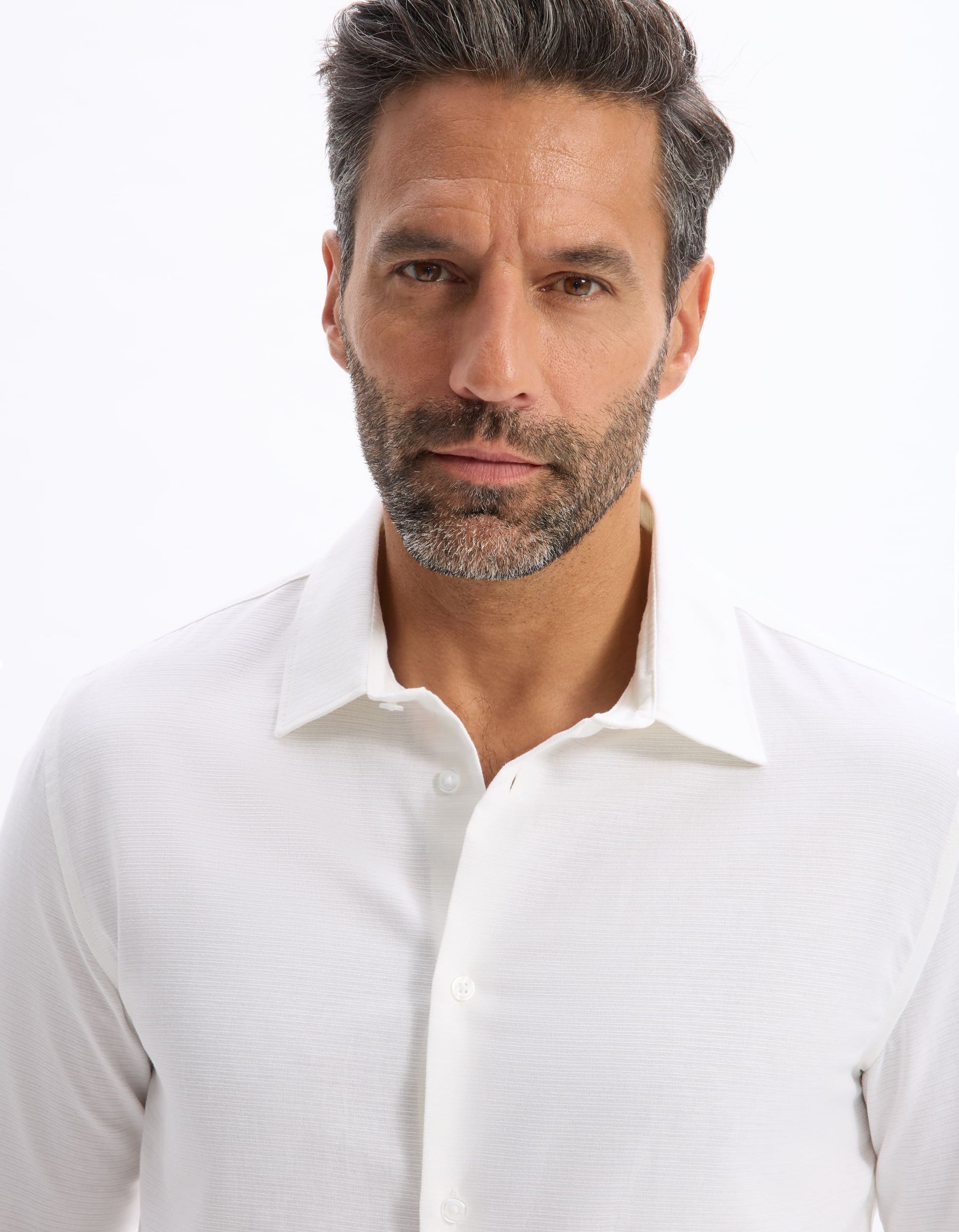 Lavico Optical White Long Sleeves Shirt Celio