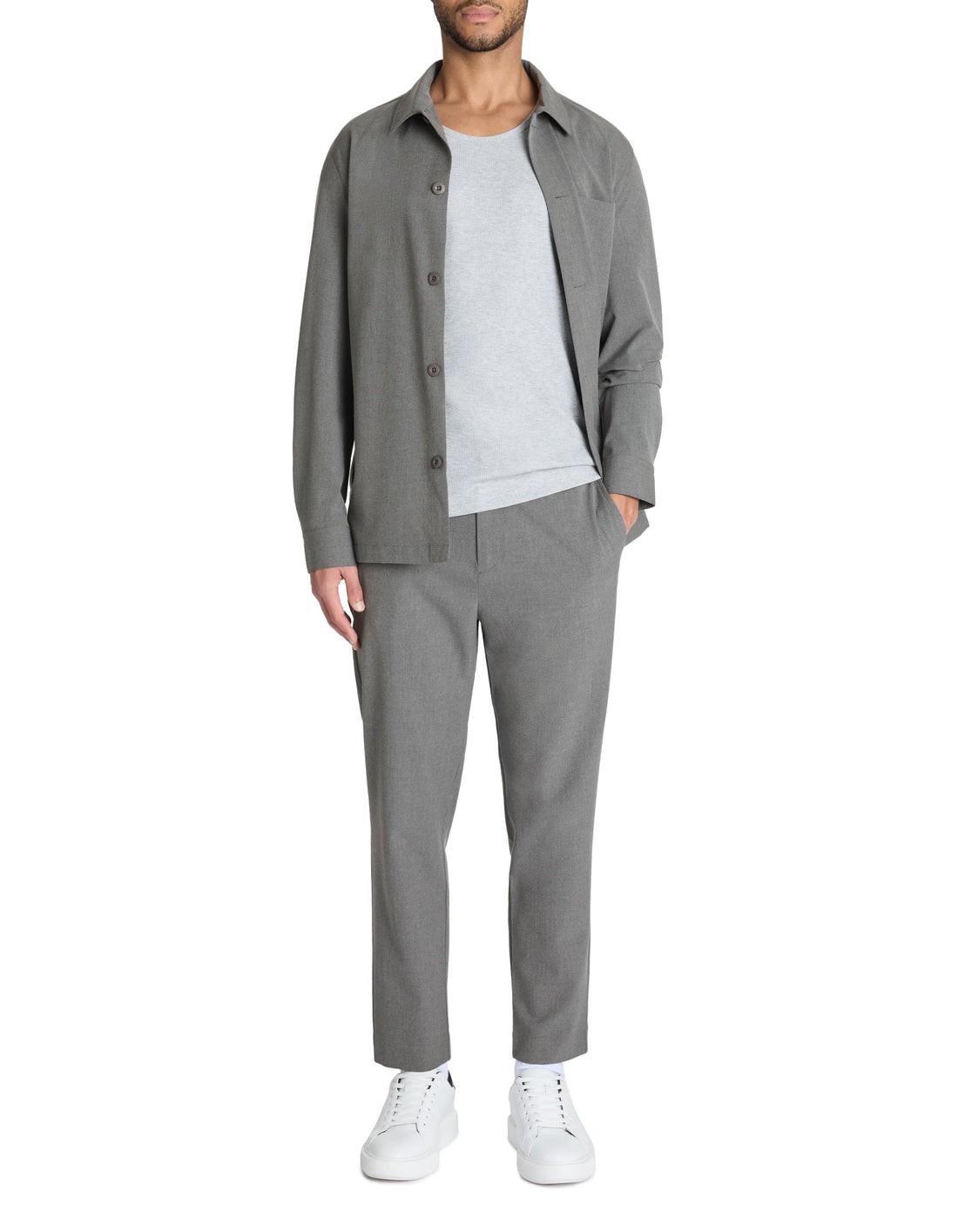 Latouch Grey Long Sleeves Shirt Celio