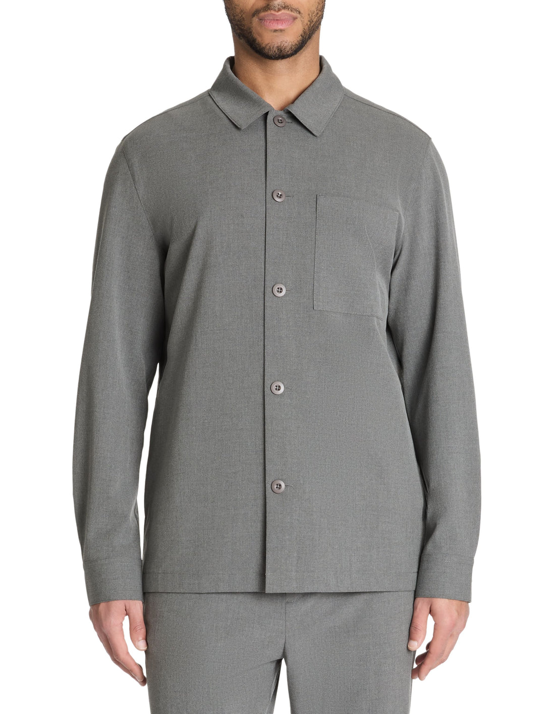 Latouch Grey Long Sleeves Shirt Celio