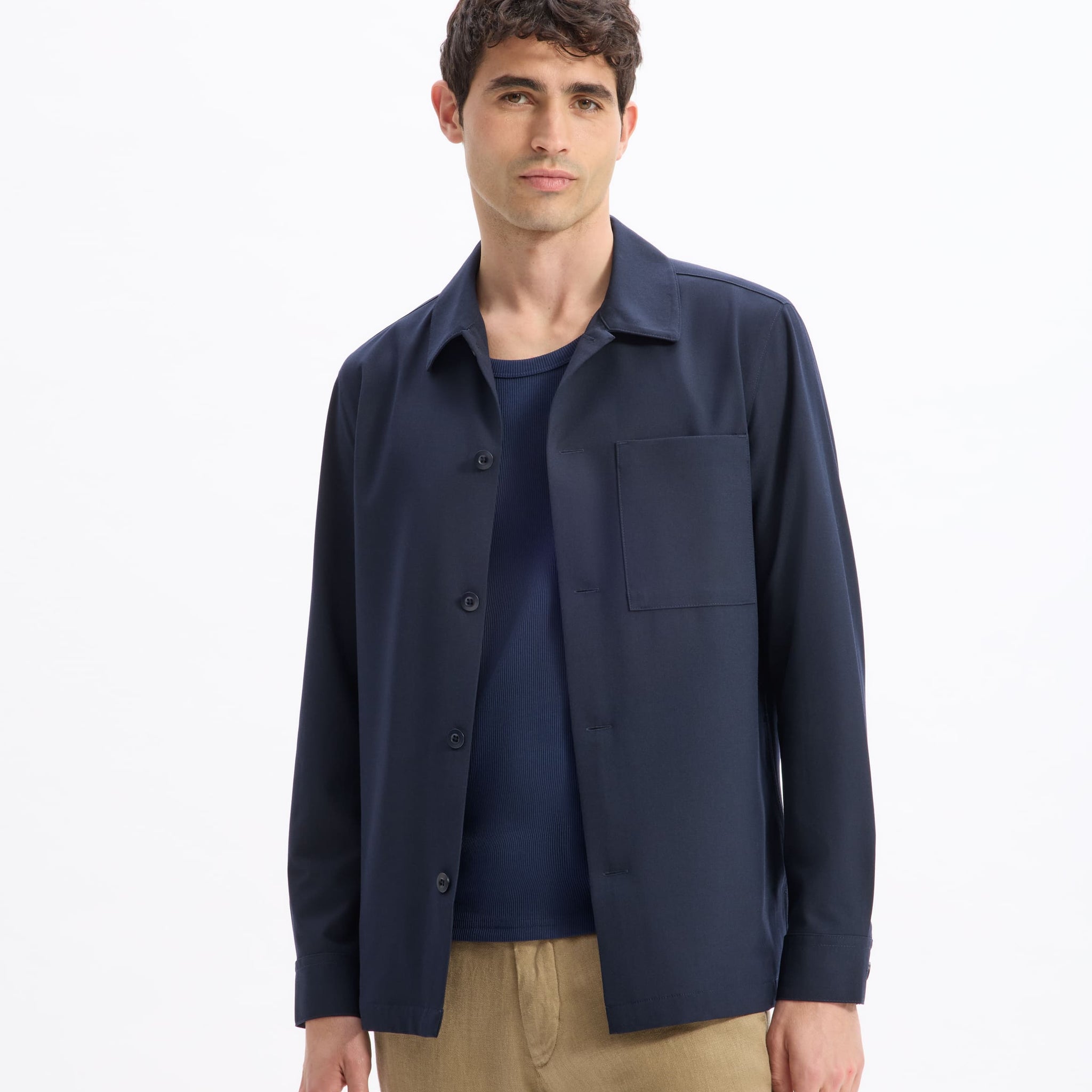 Latouch Navy Long Sleeves Shirt Celio