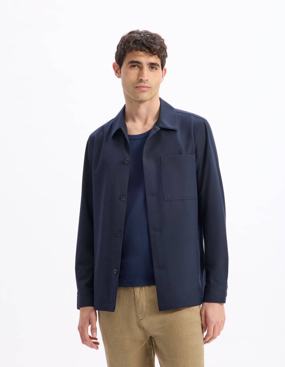Latouch Navy Long Sleeves Shirt Celio