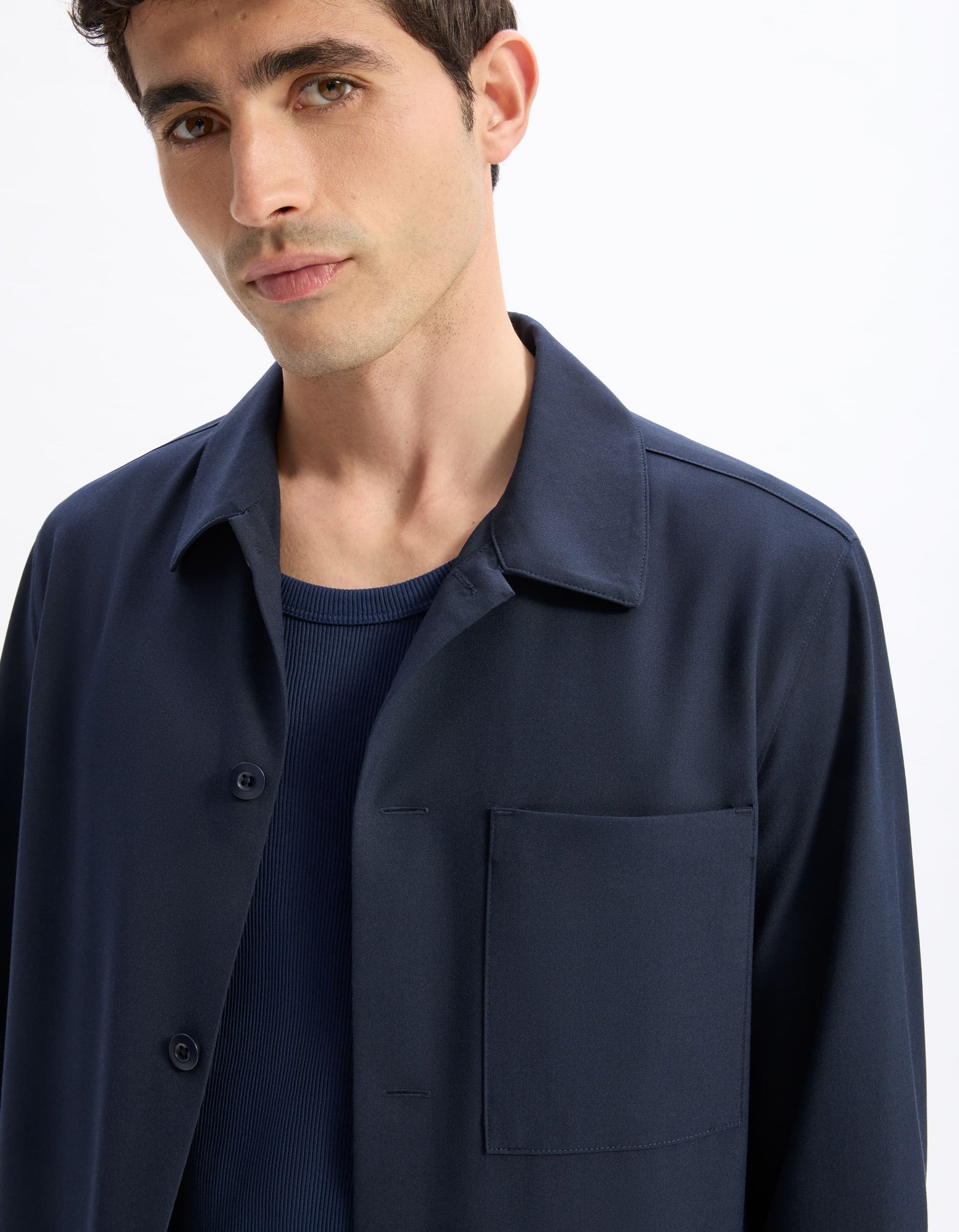 Latouch Navy Long Sleeves Shirt Celio