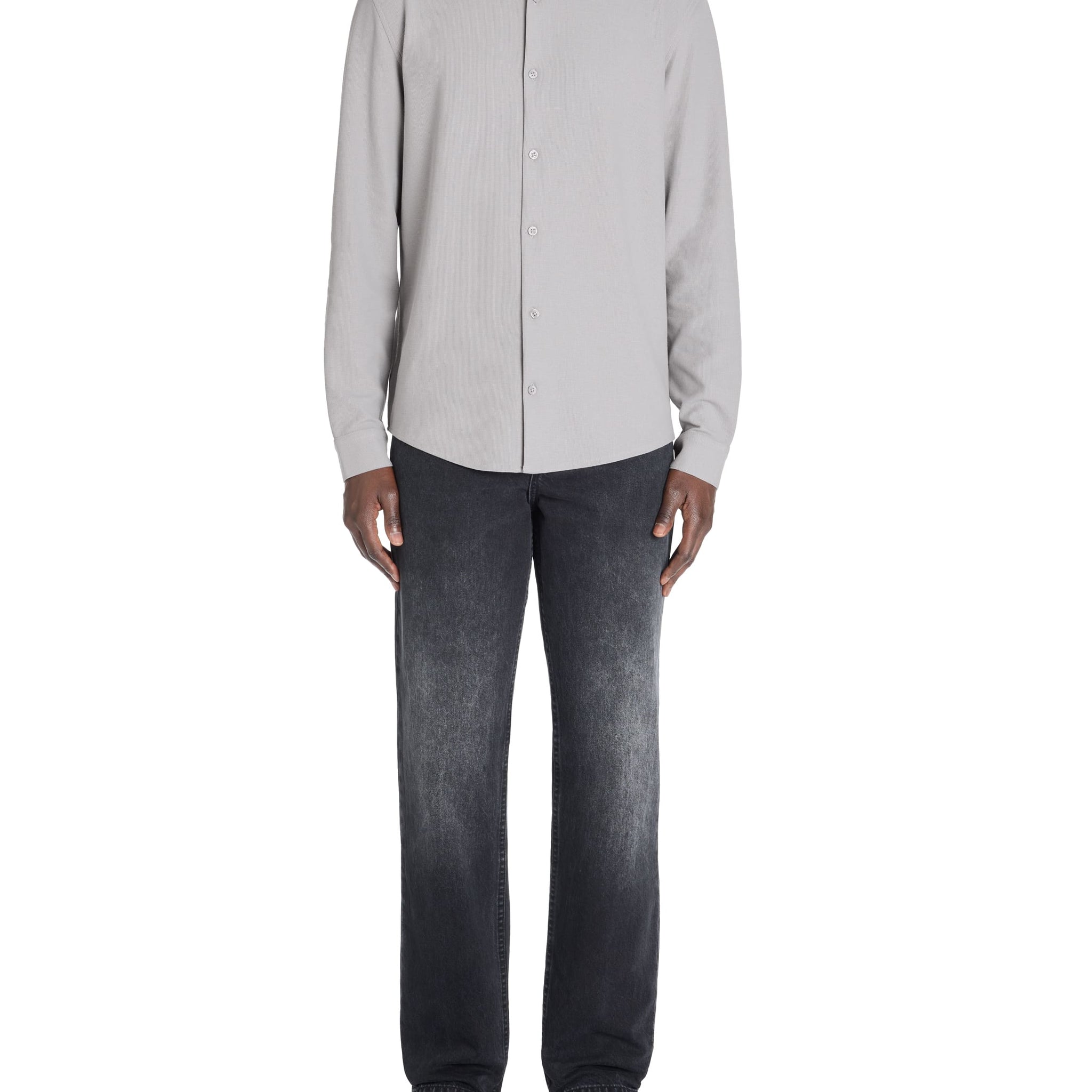 Lawafi Light Grey Long Sleeves Shirt Celio