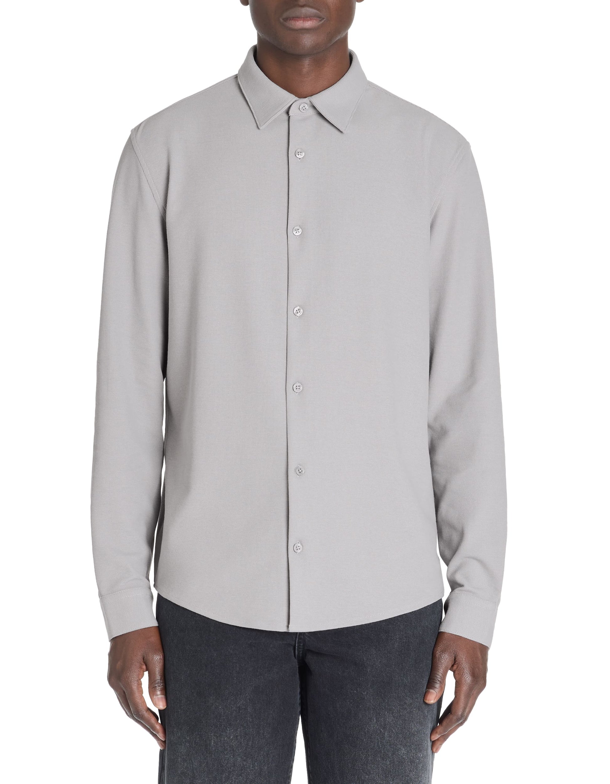 Lawafi Light Grey Long Sleeves Shirt Celio