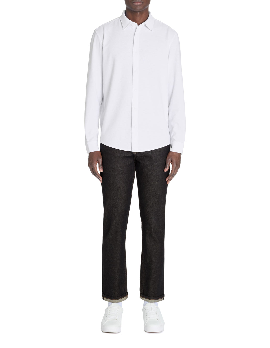Lawafi Optical White Long Sleeves Shirt Celio