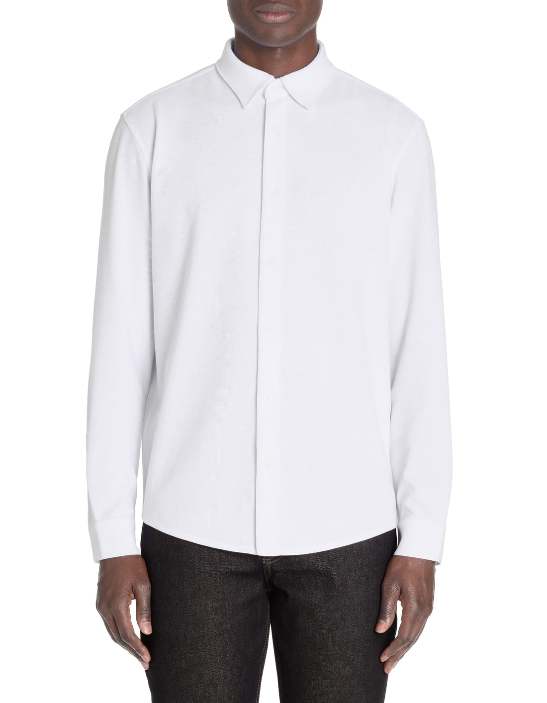 Lawafi Optical White Long Sleeves Shirt Celio
