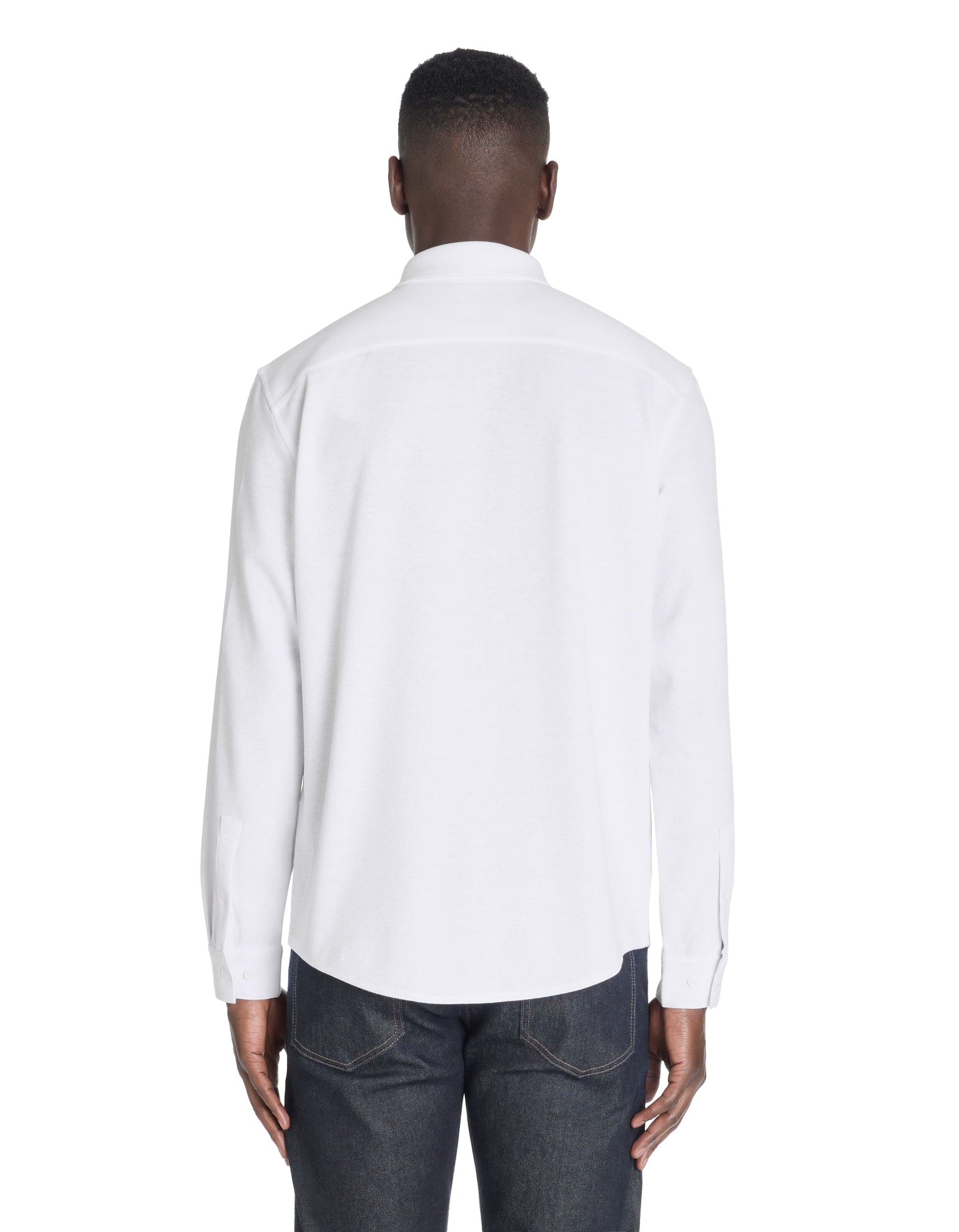 Lawafi Optical White Long Sleeves Shirt Celio