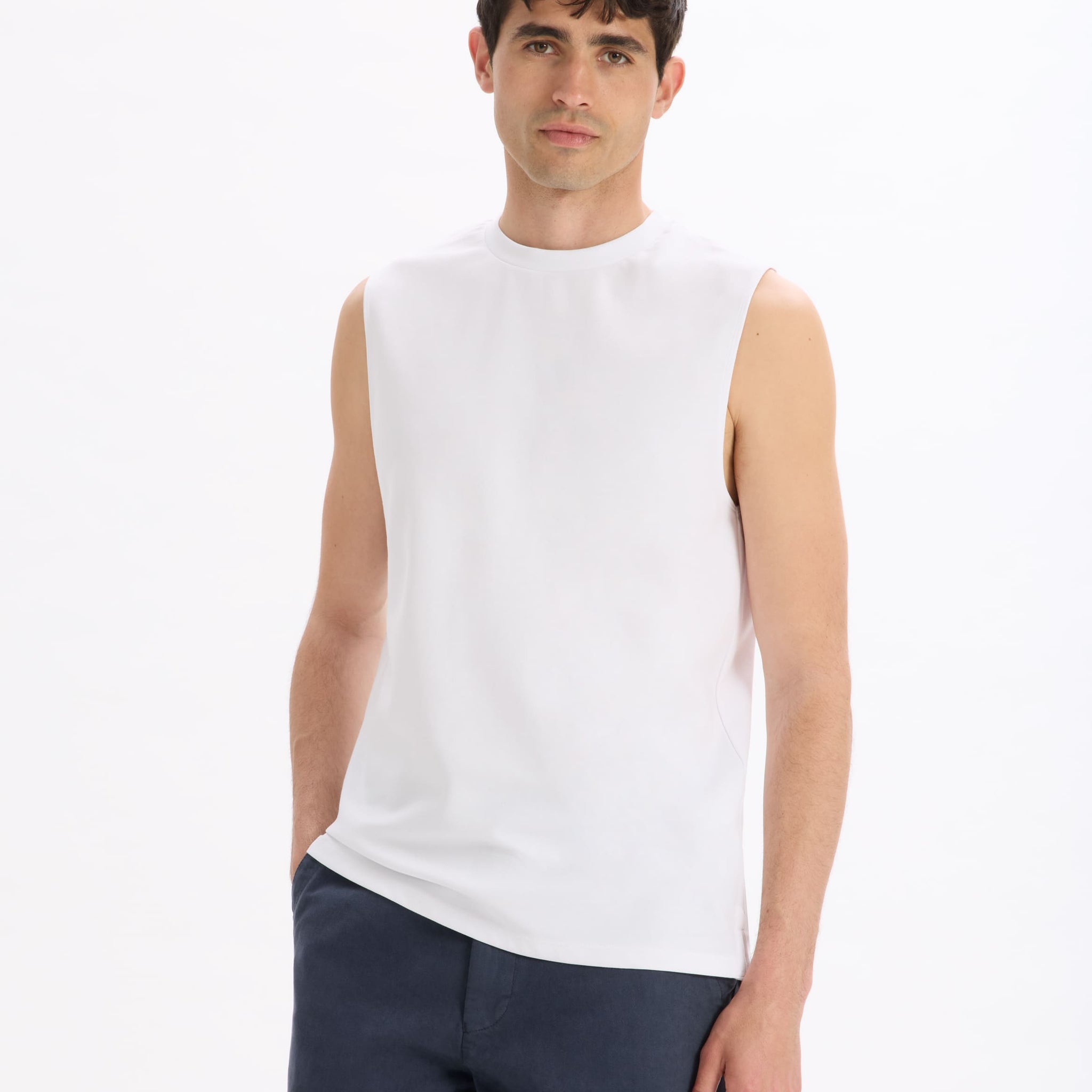 Letanko Optical White Singlet Celio