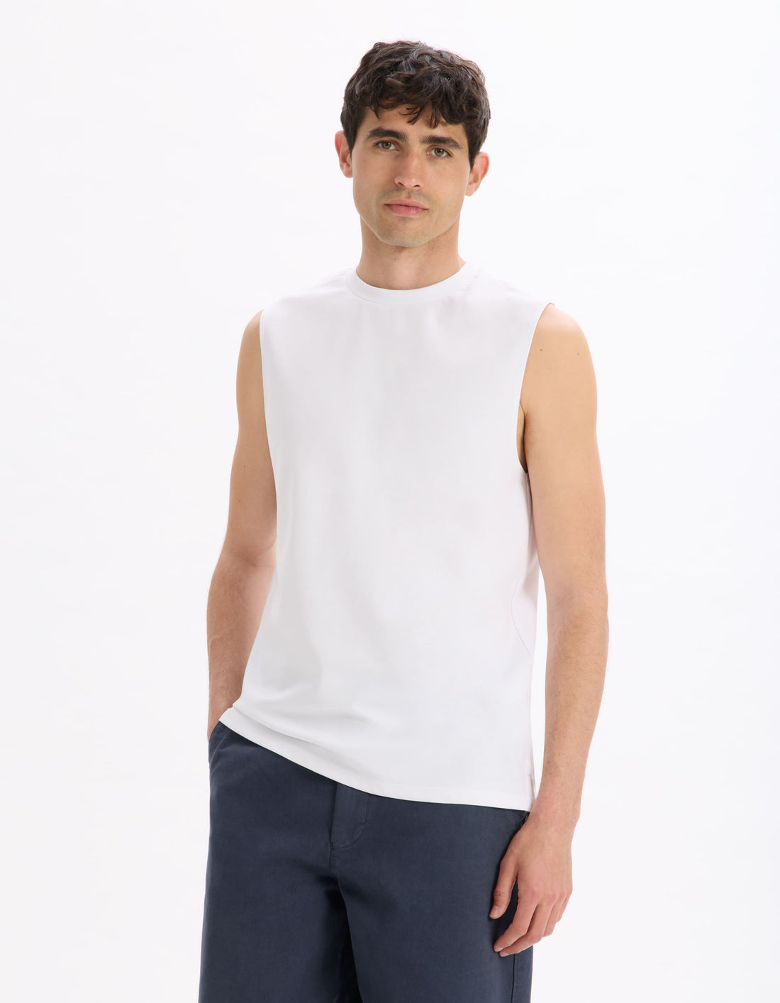 Letanko Optical White Singlet Celio