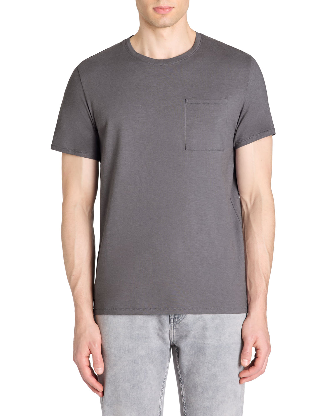 Lefend Grey Blue Short Sleeves Tshirt Celio