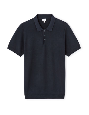 Lecombi Navy Short Sleeves Polo