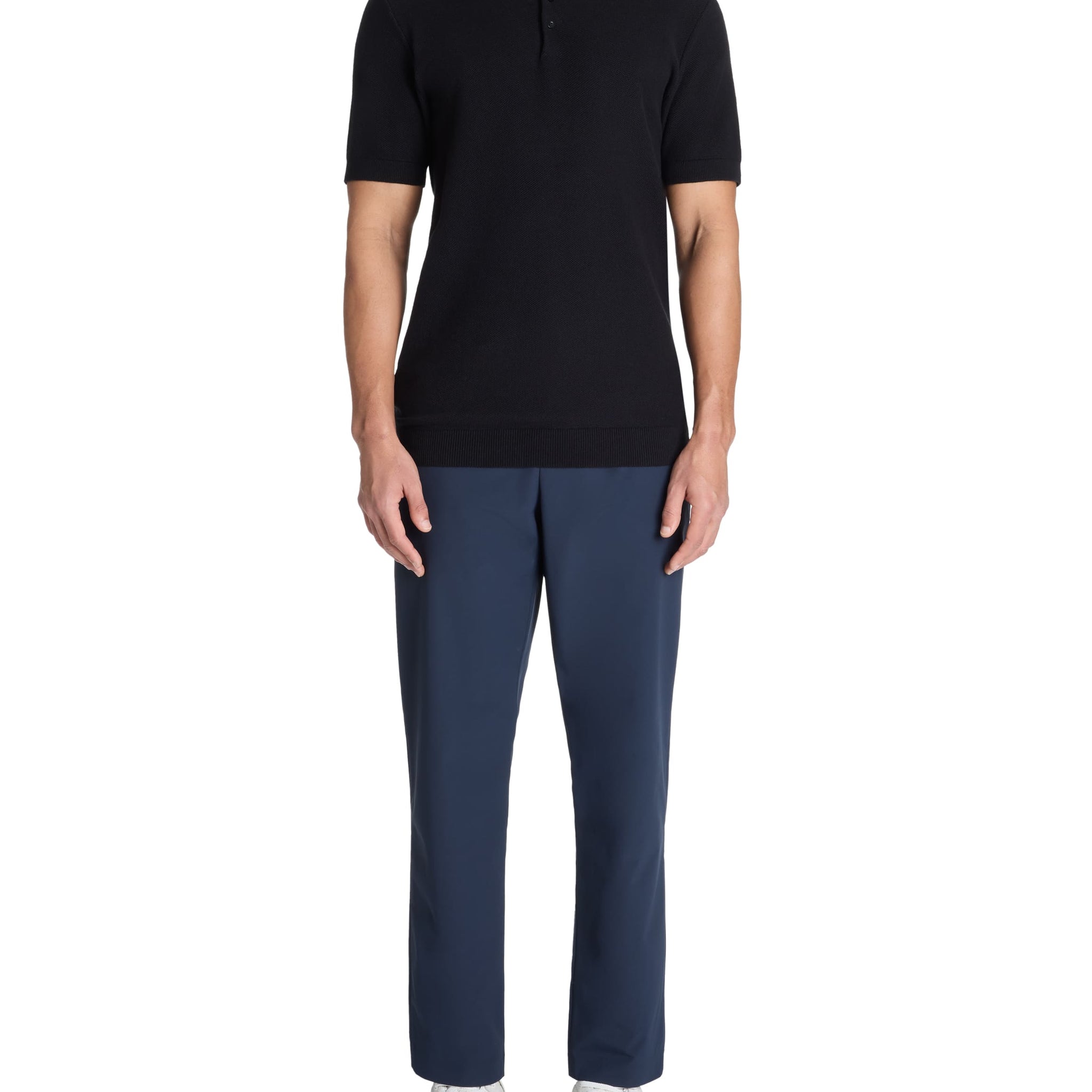 Lecombi Black Short Sleeves Polo Celio
