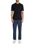 Lecombi Black Short Sleeves Polo Celio