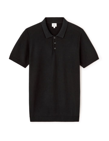 Lecombi Black Short Sleeves Polo