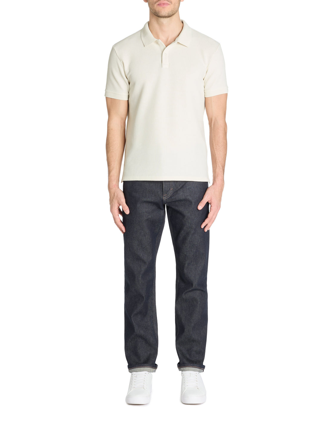 Lemilan Ecru Short Sleeves Polo Celio