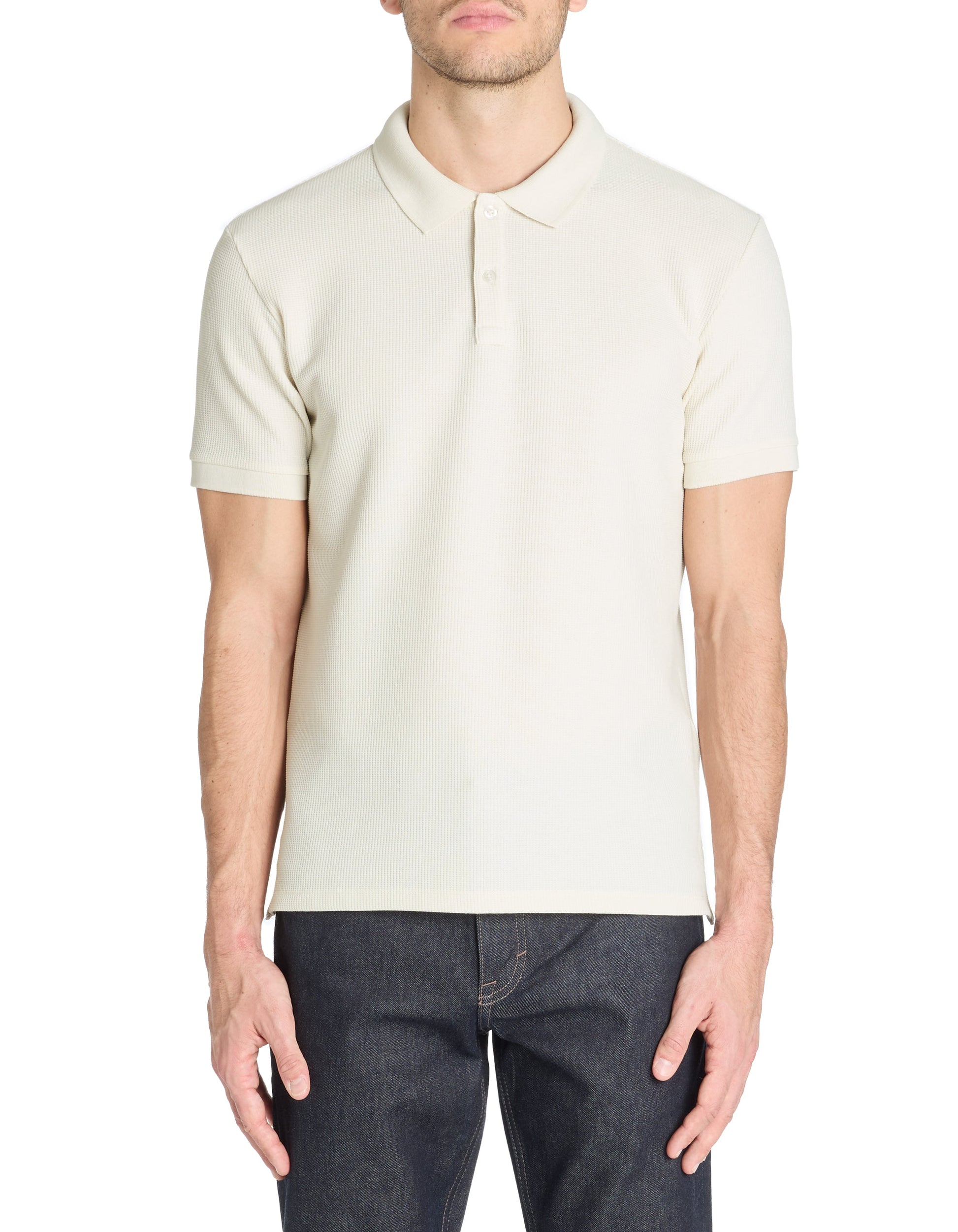 Lemilan Ecru Short Sleeves Polo Celio