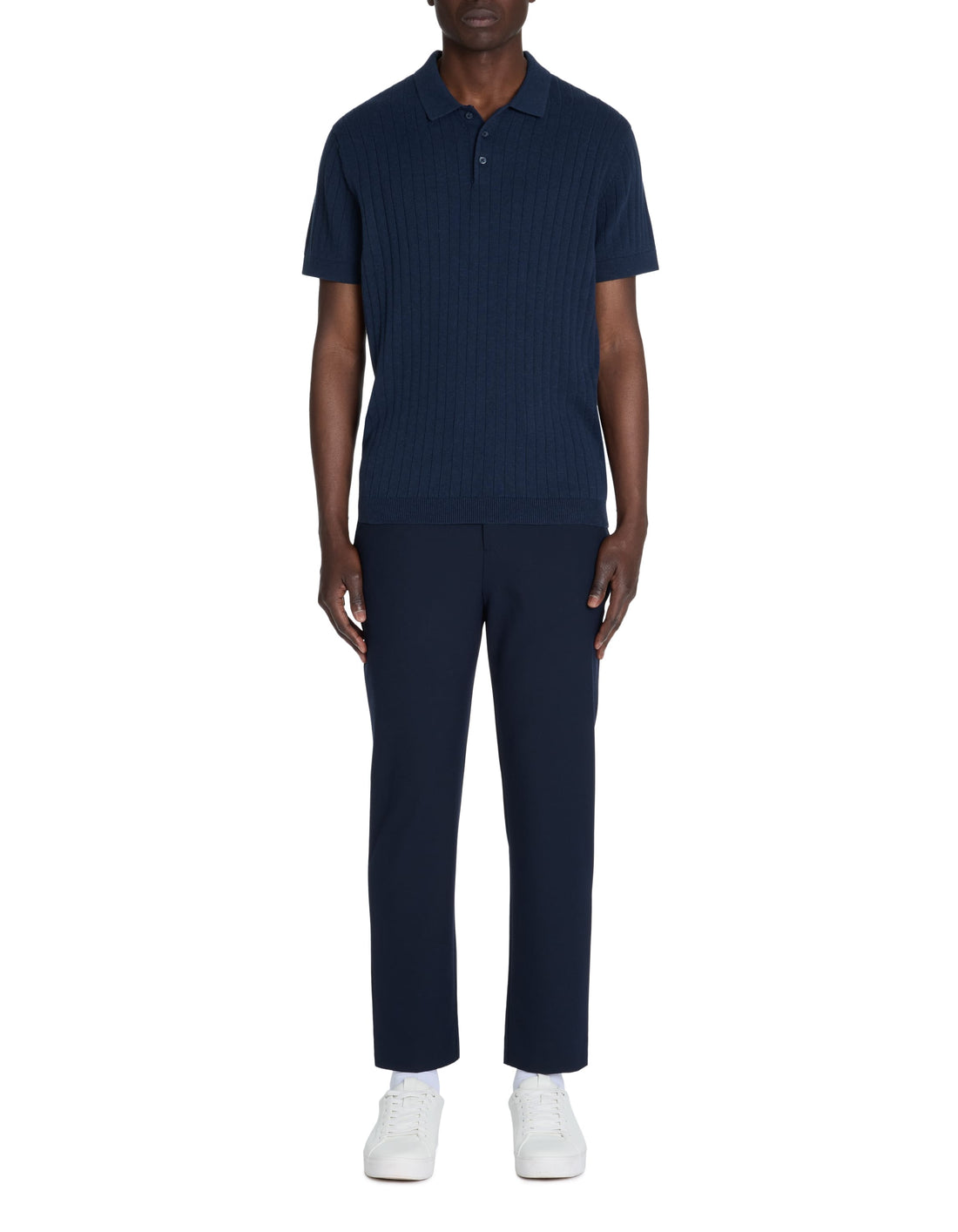 Leribi Navy Short Sleeves Polo Celio