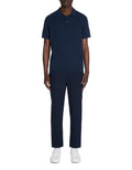 Leribi Navy Short Sleeves Polo Celio