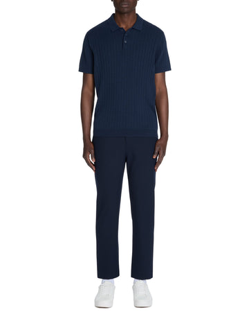 Leribi Navy Short Sleeves Polo Celio
