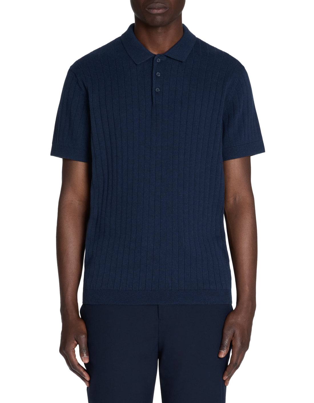 Leribi Navy Short Sleeves Polo Celio