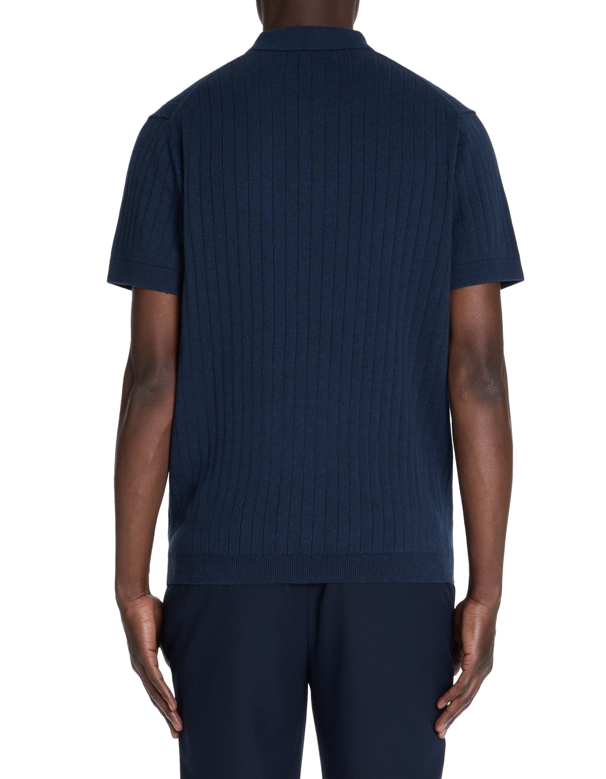 Leribi Navy Short Sleeves Polo Celio