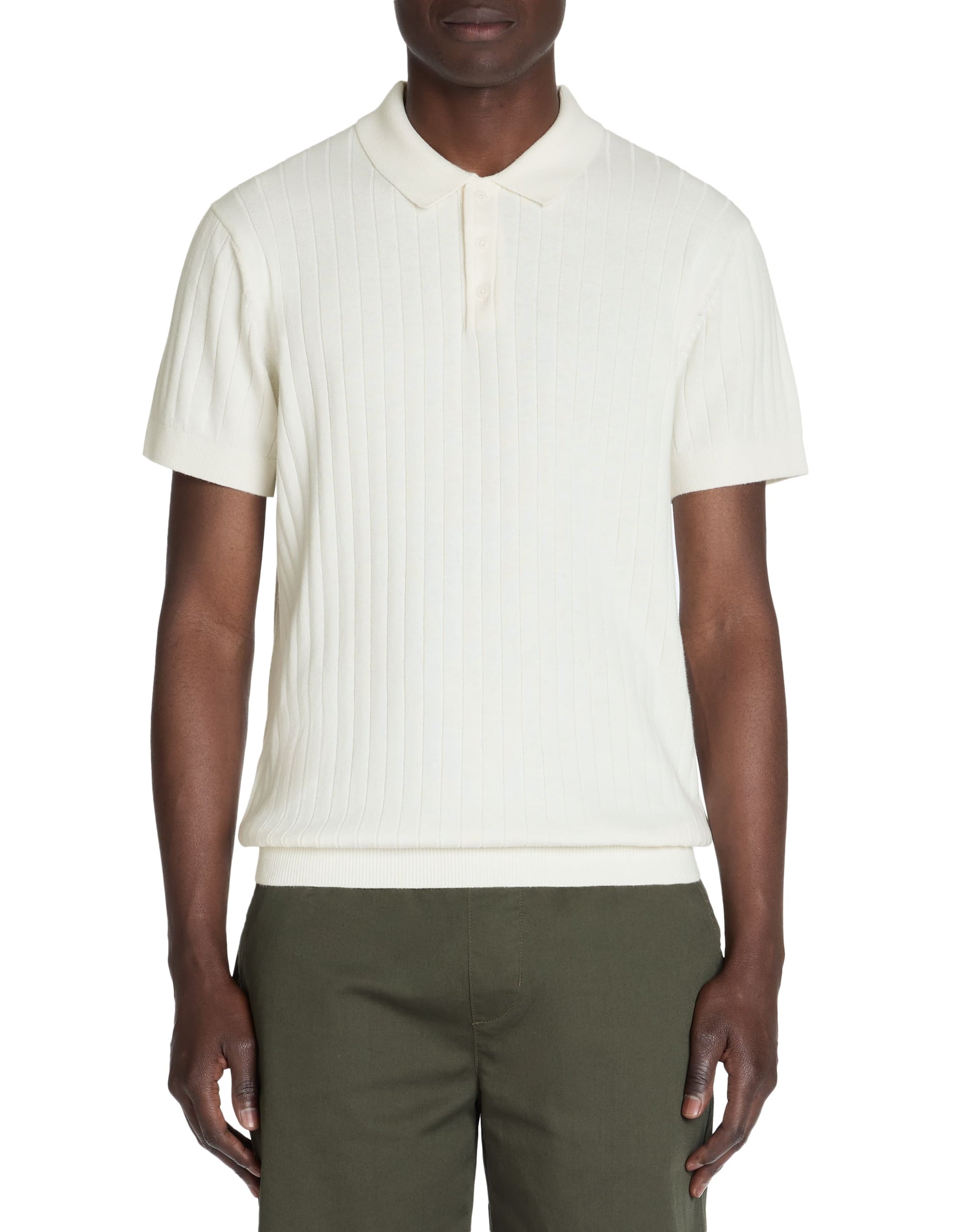 Leribi Ecru Short Sleeves Polo Celio
